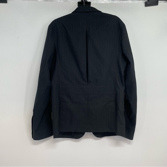 DIESEL Jamon-Bis Blazer Jacket Men’s Xl Gray Striped Cotton Snap Buttons Sleeves - Picture 2 of 12